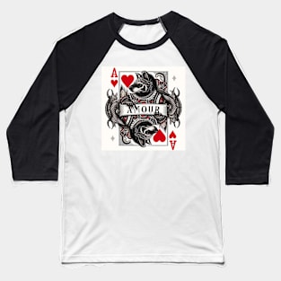 Bearcat Dragon Ace of Hearts Baseball T-Shirt